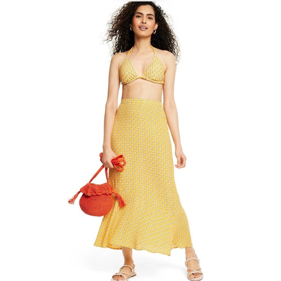 NWT RHODE Dainty Lotus Print Wrap Top and Midi Skirt Set Size Small - Picture 4 of 11